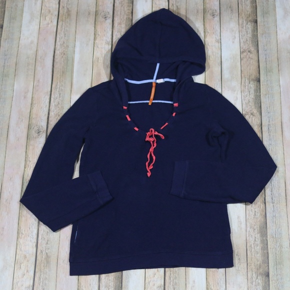 Anthropologie Tops - Anthro Saturday Sunday Hooded Sweatshirt Terry Tie